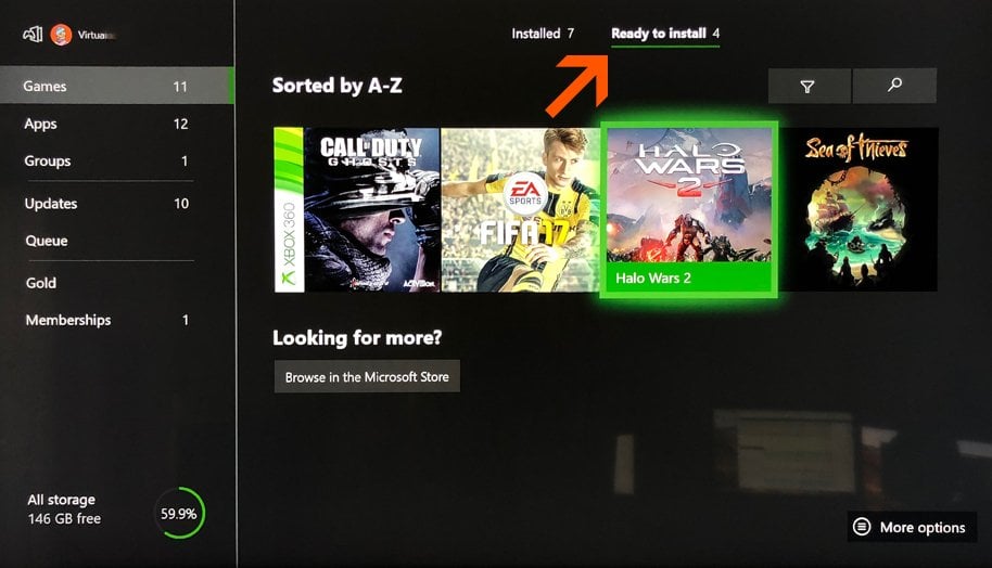 Xbox Live - Инсталиране на Игра